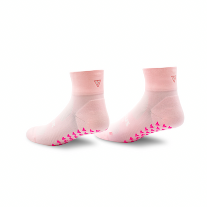 Blush Pilates Quarter Grip Socks