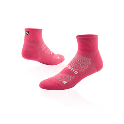 Popsicle Pink Running Quarter Socks