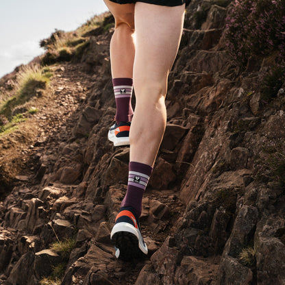 Midnight Plum Trail Running Socks