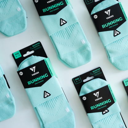 Mint Running Quarter Socks