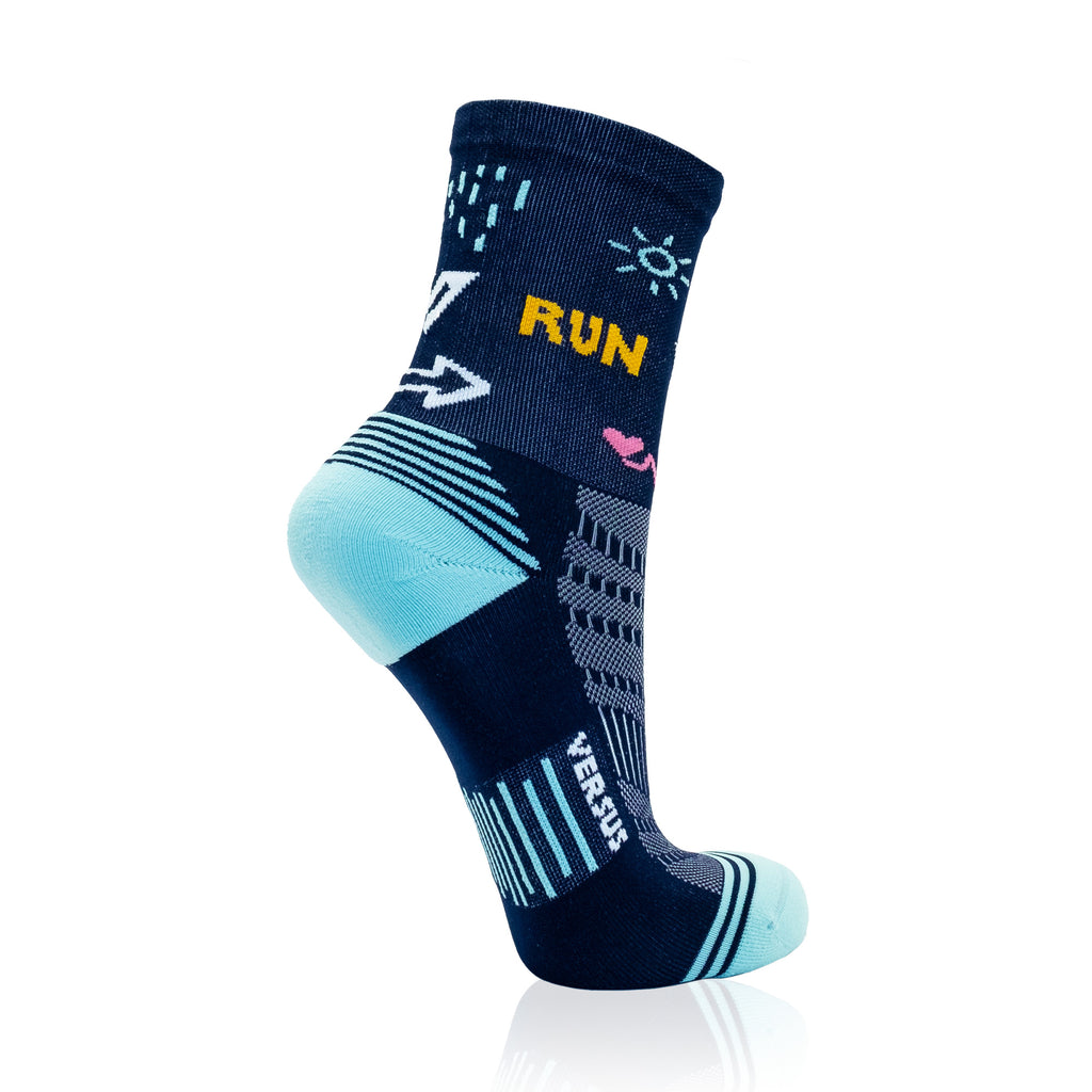 Go Run Navy Running Socks | Versus Socks