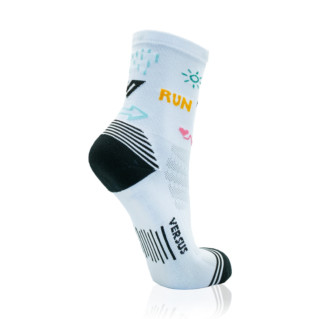 Go Run White Running Socks | Versus Socks